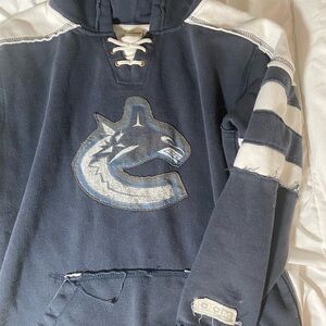 Vintage Canucks jersey hoodie